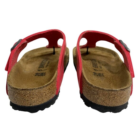 BIRKENSTOCK Womens Gizeh Sandals Birko Flor Size EU 39 Graceful Raspberry EUC - Picture 4 of 8